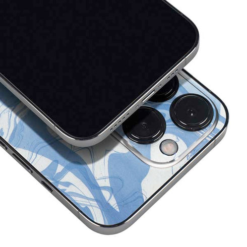 Blue Marbling iPhone 14 Pro Skin